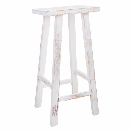 Hocker Alexandra House Living Weiß Kiefer 25 x 70 x 35 cm