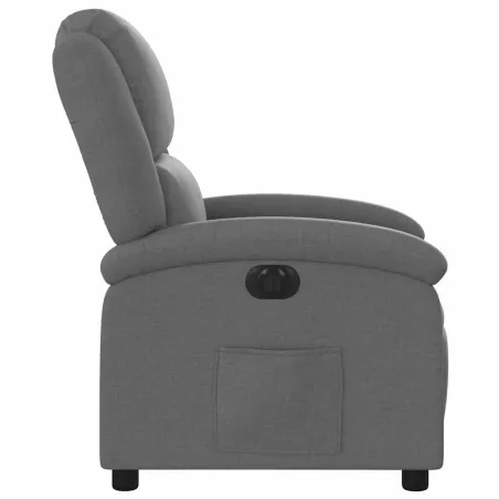Fauteuil inclinable électrique Gris foncé Tissu