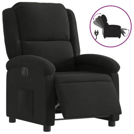 Fauteuil inclinable électrique Noir Tissu 2
