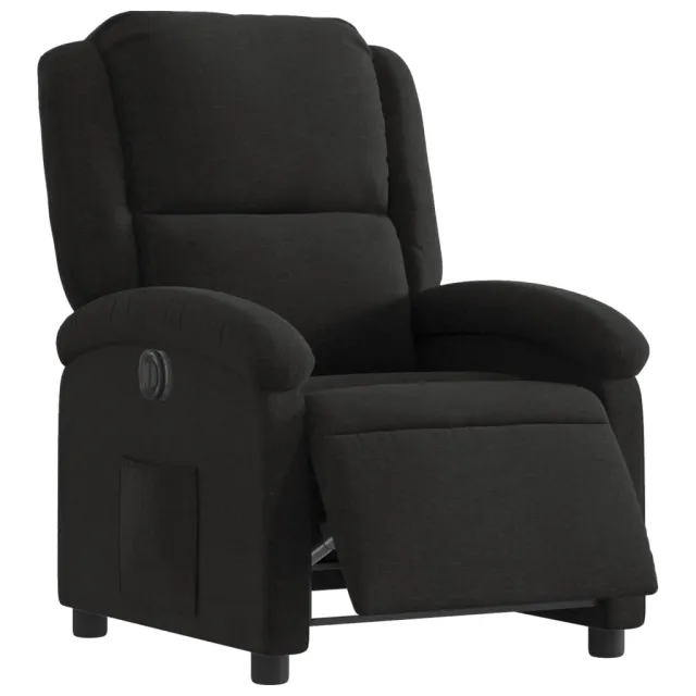 Fauteuil inclinable électrique Noir Tissu