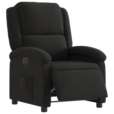 Fauteuil inclinable électrique Noir Tissu