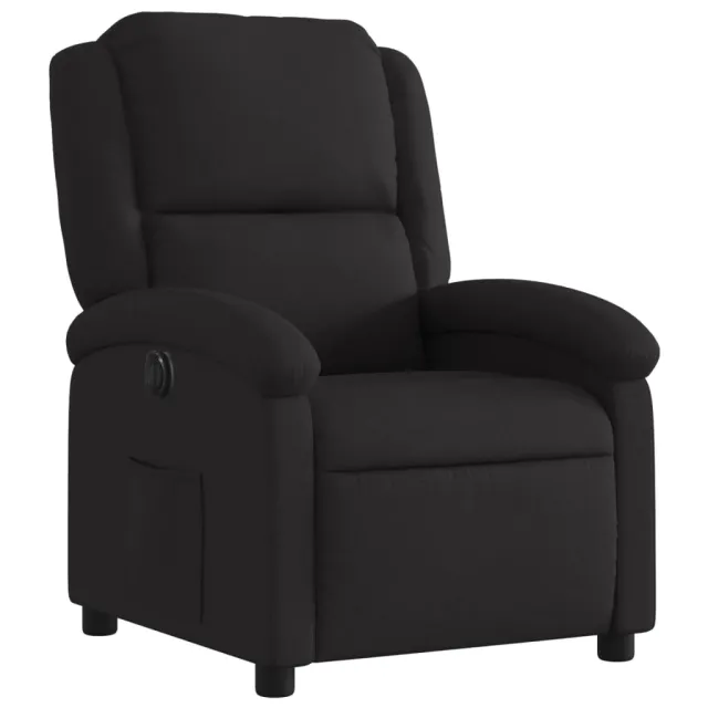 Fauteuil inclinable électrique Noir Tissu