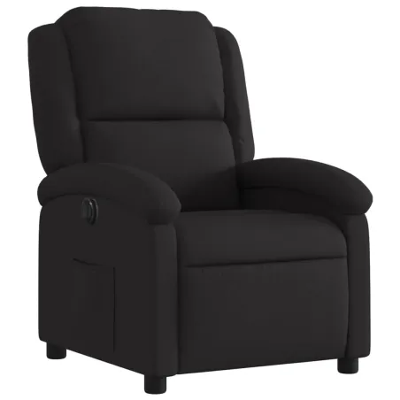Fauteuil inclinable électrique Noir Tissu