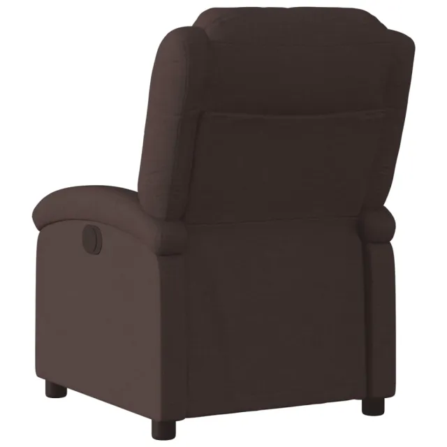 Fauteuil inclinable électrique Marron foncé Tissu