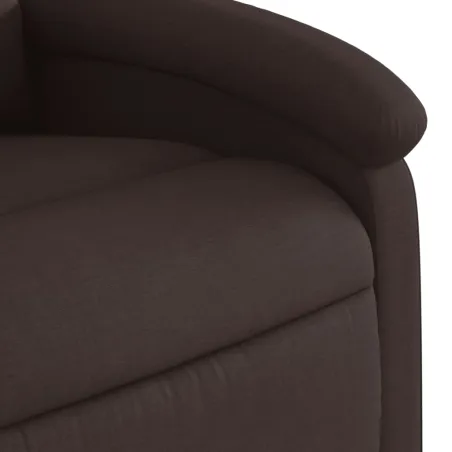 Fauteuil inclinable électrique Marron foncé Tissu