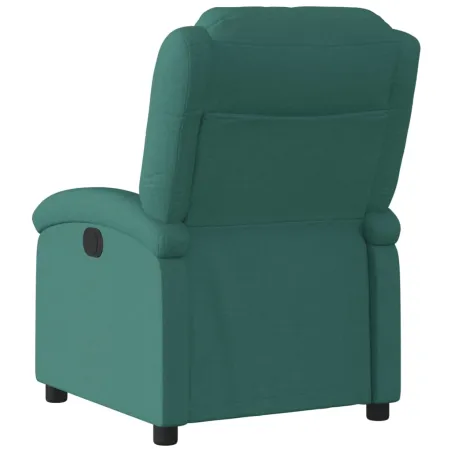 Fauteuil inclinable électrique Vert foncé Tissu