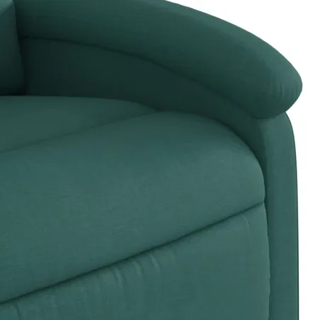 Fauteuil inclinable électrique Vert foncé Tissu