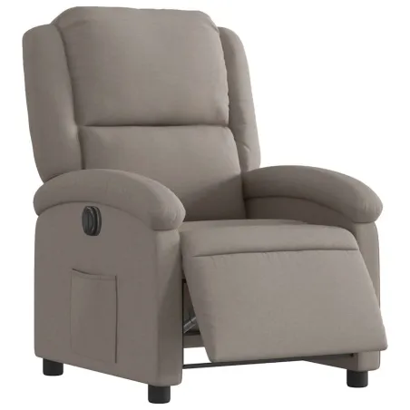 Fauteuil inclinable électrique Taupe Tissu