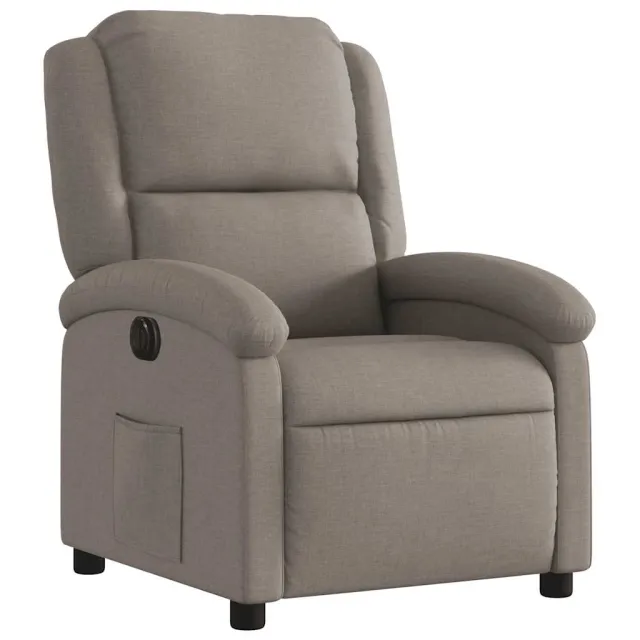 Fauteuil inclinable électrique Taupe Tissu