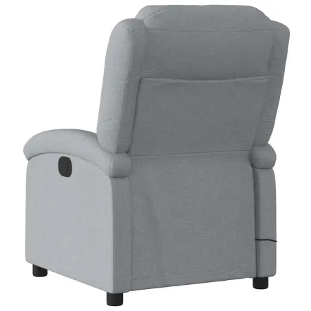 Fauteuil de massage inclinable électrique gris clair tissu