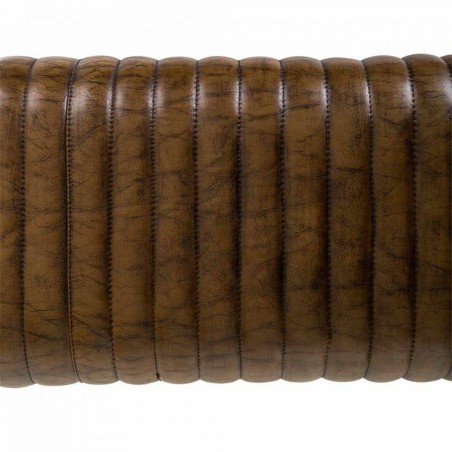 Hocker Alexandra House Living Braun natürlich Leder Mango-Holz 35 x 7
