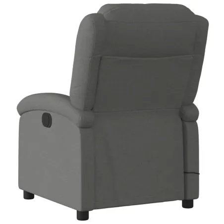 Fauteuil inclinable de massage électrique gris foncé tissu
