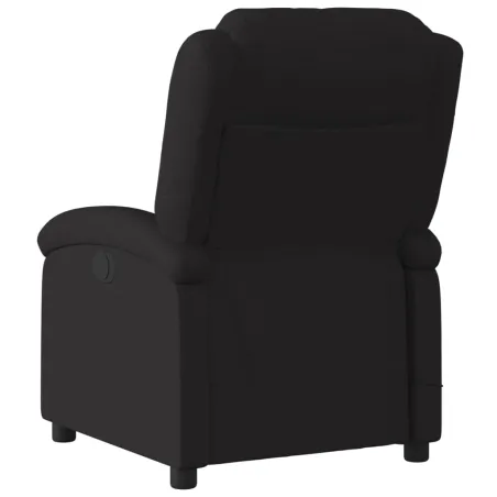 Fauteuil de massage inclinable électrique Noir Tissu