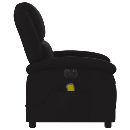 Fauteuil de massage inclinable électrique Noir Tissu