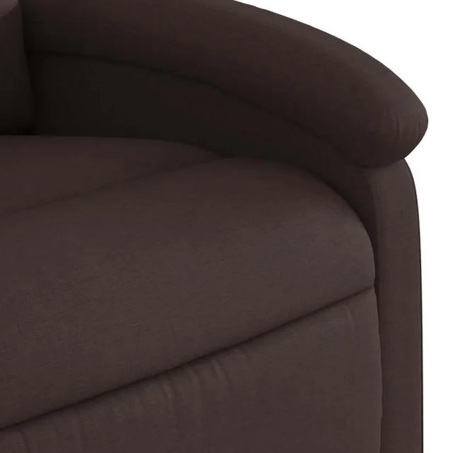 Fauteuil de massage inclinable électrique Marron foncé Tissu