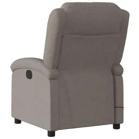Fauteuil de massage inclinable électrique Taupe Tissu