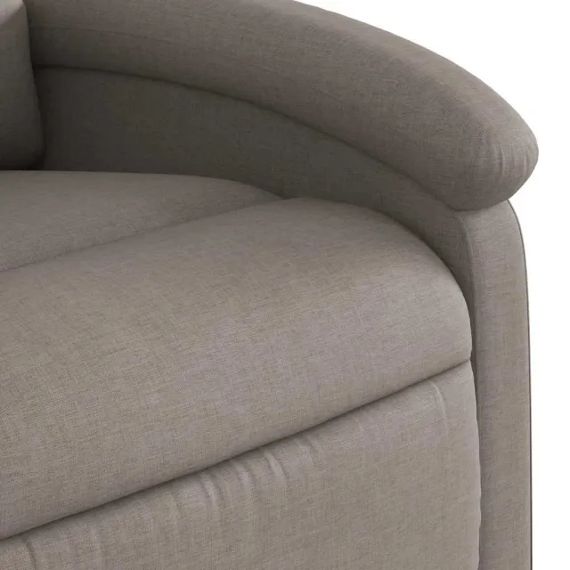 Fauteuil de massage inclinable électrique Taupe Tissu