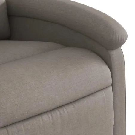 Fauteuil de massage inclinable électrique Taupe Tissu