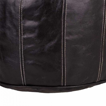 Poef Alexandra House Living Zwart Leer 48 x 35 x 48 cm