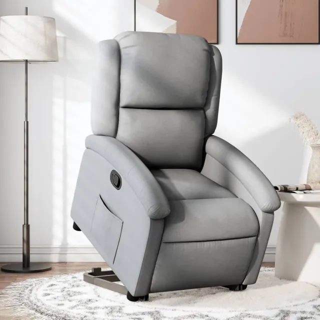 Fauteuil inclinable Gris clair Tissu