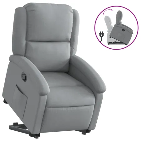 Fauteuil inclinable Gris clair Tissu