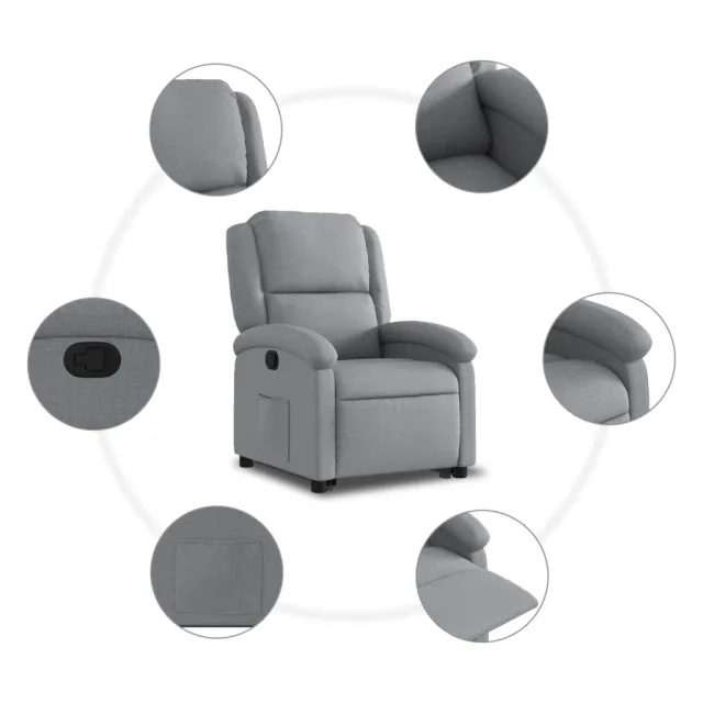 Fauteuil inclinable Gris clair Tissu