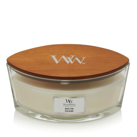 Vela Perfumada Woodwick Core Ellipse White Teak 453 g