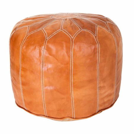 Puff Alexandra House Living Hellbraun Leder 48 x 35 x 48 cm
