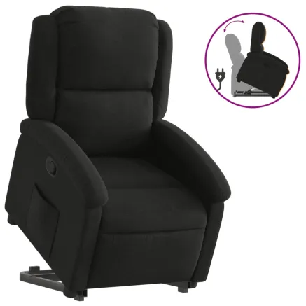 Fauteuil inclinable noir tissu 2
