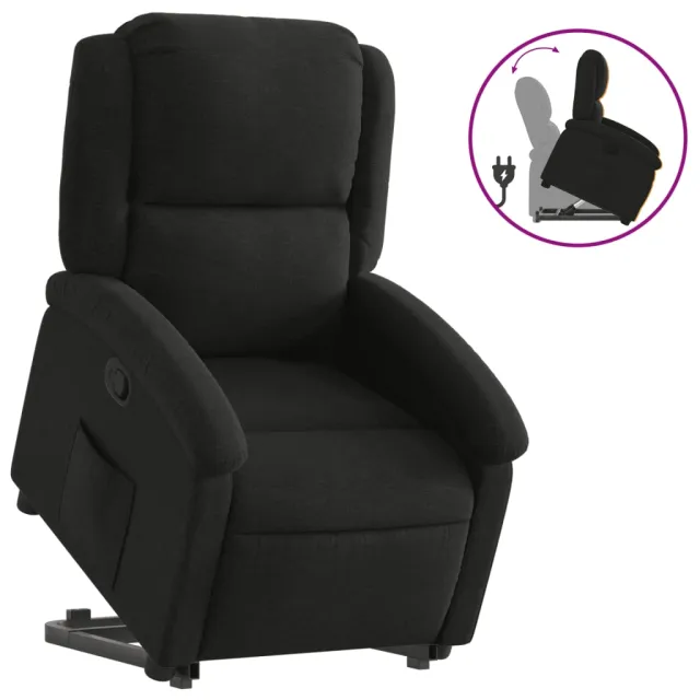Fauteuil inclinable noir tissu