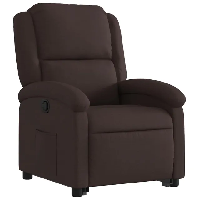 Fauteuil inclinable marron foncé tissu