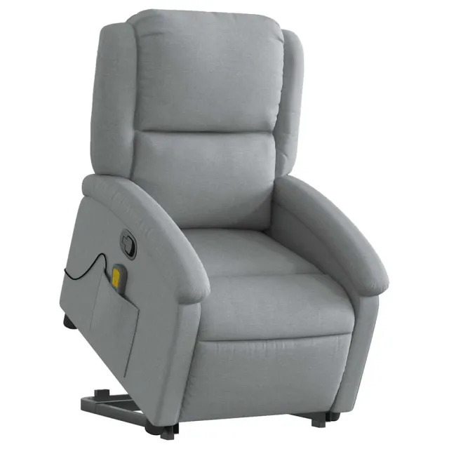 Fauteuil de massage inclinable Gris clair Tissu