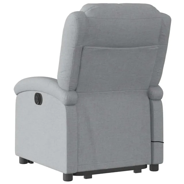 Fauteuil de massage inclinable Gris clair Tissu