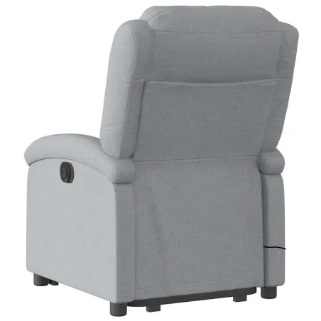 Fauteuil de massage inclinable Gris clair Tissu