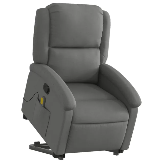 Fauteuil de massage inclinable Gris foncé Tissu