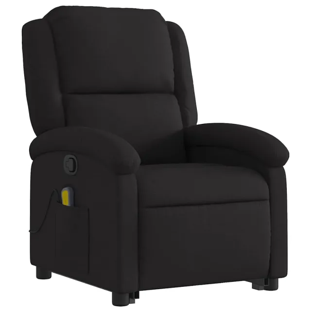 Fauteuil de massage inclinable Noir Tissu