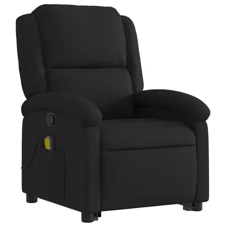 Fauteuil de massage inclinable Noir Tissu