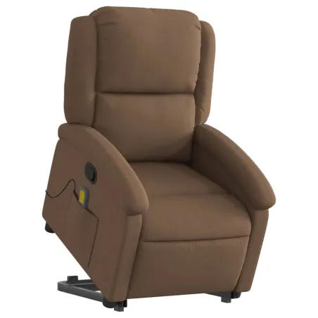 Fauteuil de massage inclinable Marron Tissu
