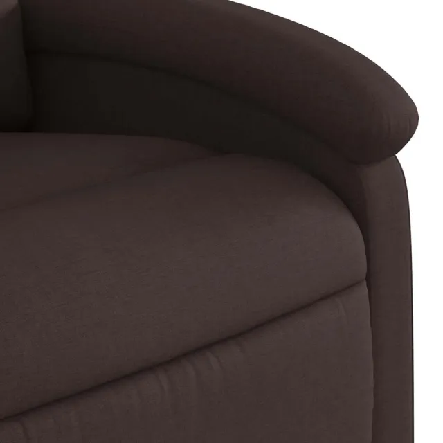 Fauteuil inclinable de massage Marron foncé Tissu