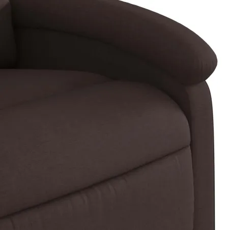 Fauteuil inclinable de massage Marron foncé Tissu