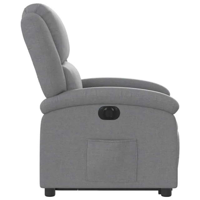 Fauteuil inclinable électrique gris clair tissu