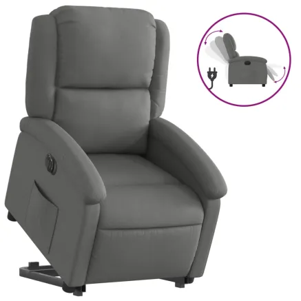 Fauteuil inclinable électrique gris foncé tissu 2