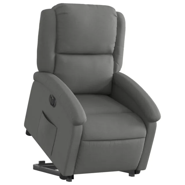 Fauteuil inclinable électrique gris foncé tissu