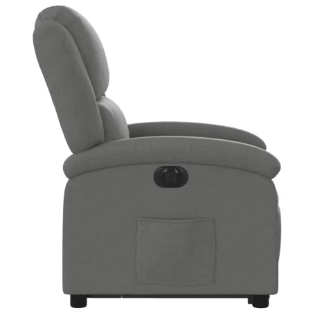 Fauteuil inclinable électrique gris foncé tissu