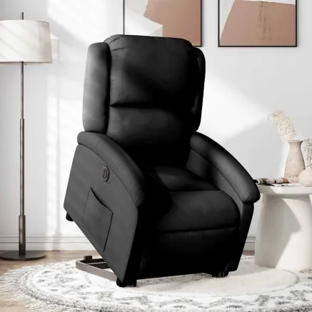 Fauteuil inclinable électrique noir tissu