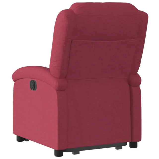 Fauteuil inclinable électrique rouge bordeaux tissu