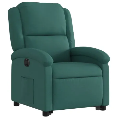 Fauteuil inclinable électrique vert foncé tissu