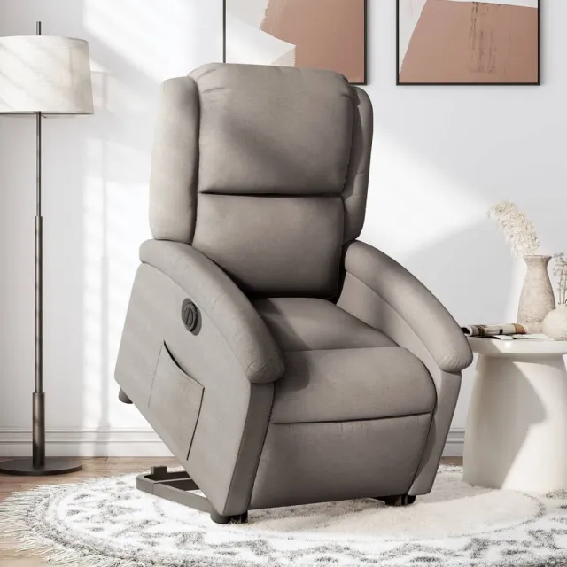 Fauteuil inclinable électrique taupe tissu