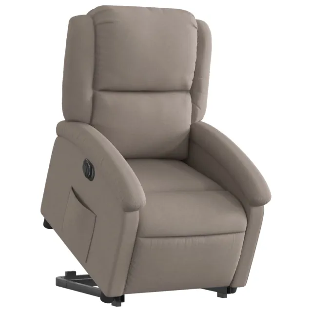 Fauteuil inclinable électrique taupe tissu