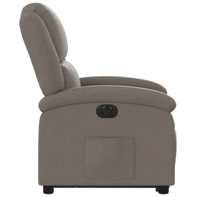 Fauteuil inclinable électrique taupe tissu